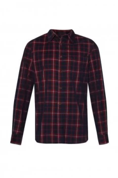 Image of Mens French Connection Corduroy Essentials Shirt Cherry