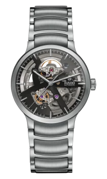 Image of Rado Centrix Automatic Open Heart Mens watch - Water-resistant 3 bar (30 m), Stainless steel, grey