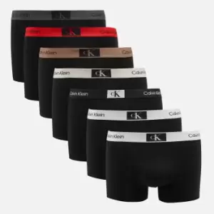 Image of Calvin Klein Seven-Pack Cotton Trunks - S