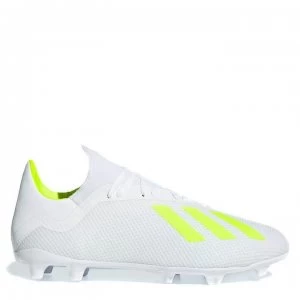 Image of adidas X 18.3 FG Football Boots - White/SolYellow