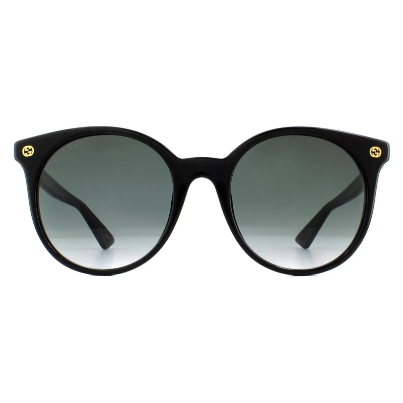 Image of Gucci Round Black Grey Gradient Sunglasses Black female