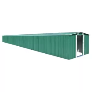 Image of Vidaxl Garden Shed 257X990X181cm Galvanised Steel - Green