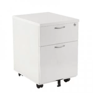 Image of Jemini 2 Drawer White Mobile Pedestal KF74147