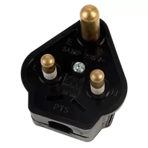 Image of Masterplug PT5B-01 5A Round Pin Mains Plug Nylon Black