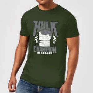 Image of Marvel Thor Ragnarok Hulk Champion Mens T-Shirt - Forest Green - S