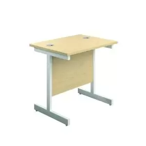 Image of Jemini Single Rectangular Desk 800x600x730mm MapleWhite KF800385