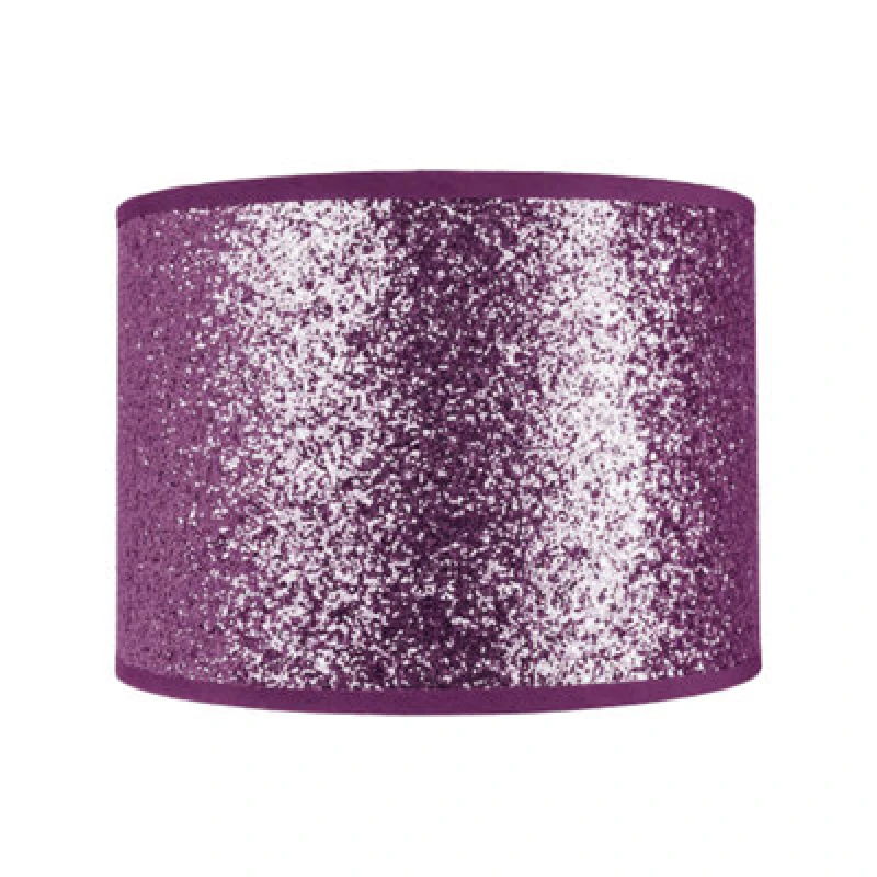 Image of Happy Homewares Modern And Designer Bright Purple Glitter Fabric Pendant/lamp Shade 25Cm Wide