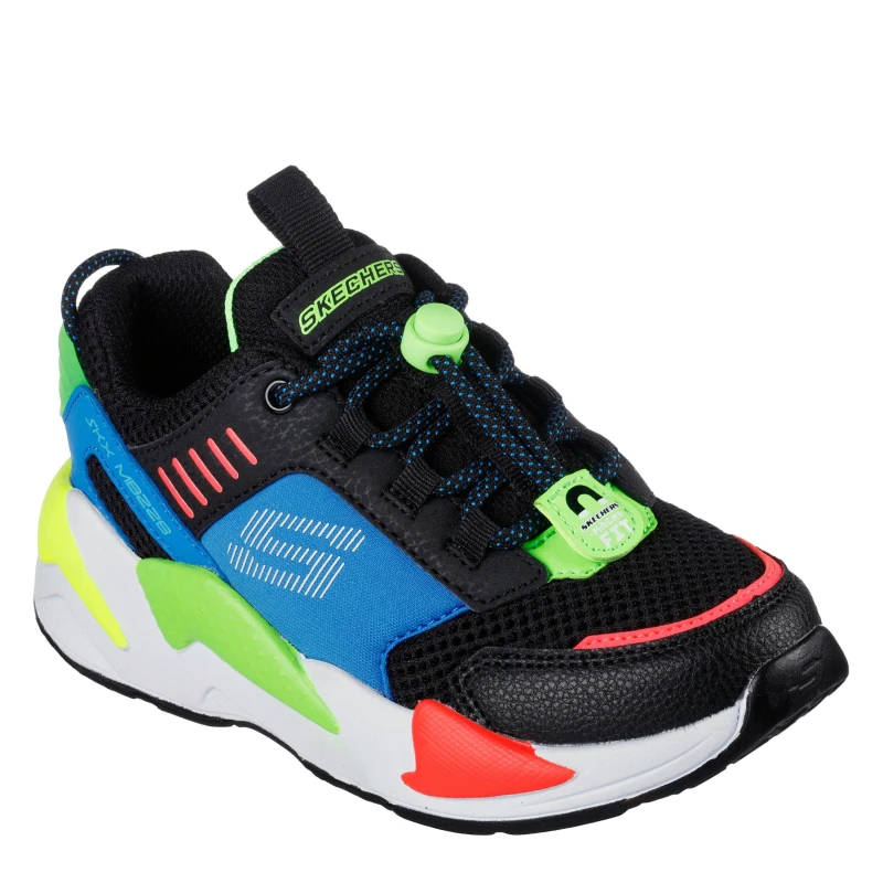 Image of Skechers Unisex Kids Ultrasurge Slip On Trainers Black/Multi unisex 5 (38)