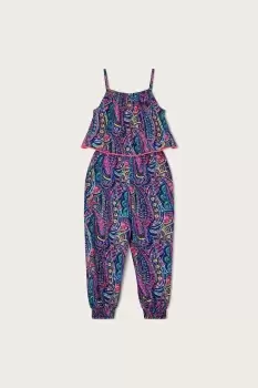 Image of Paisley Print Jumpsuit