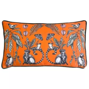 Image of Wild Mirrored Creatures Cushion Orange