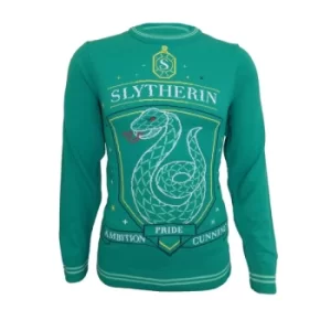 Image of Harry Potter &ndash; Slytherin Snake Crest Unisex Christmas Jumper Medium