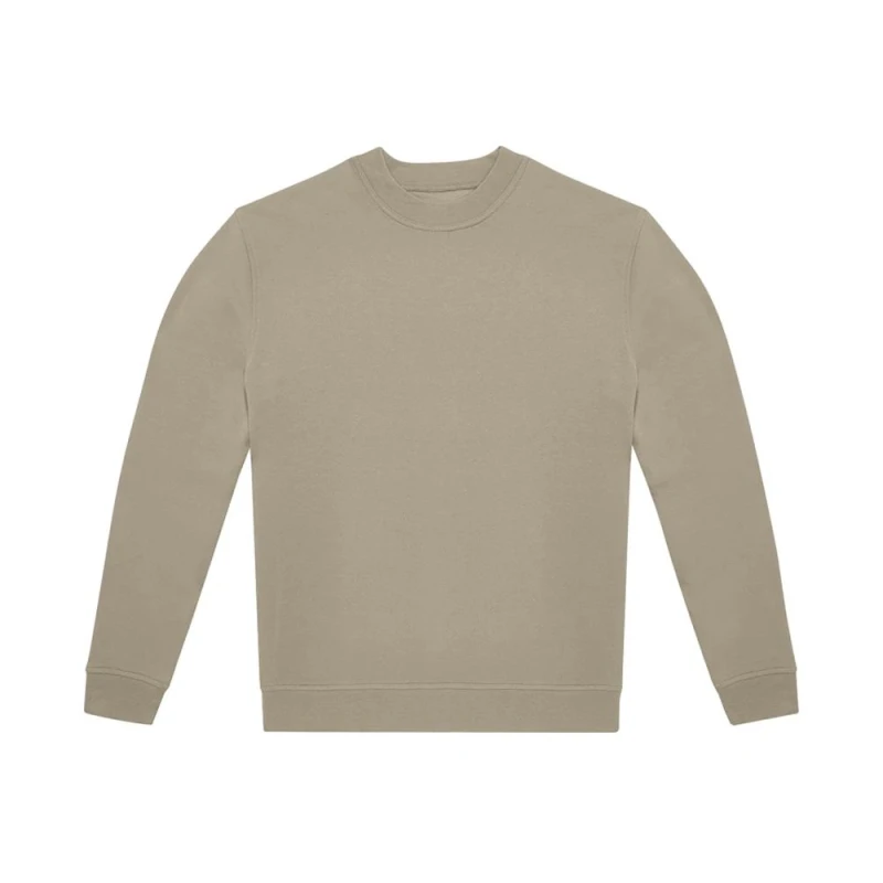 Image of B&C Mens ID.332 Crew Neck Sweatshirt in Beige Size: XS Beige Male XS