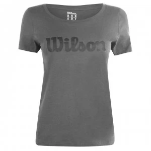 Image of Wilson Script T Shirt Ladies - Dark Grey