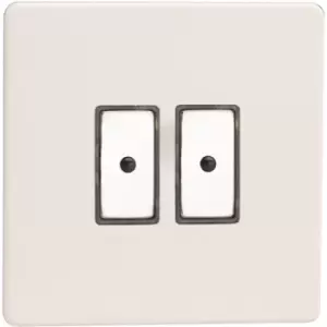 Image of Varilight 2-Gang V-Pro Eclique2 Touch Control Slave Dimmer a€“ Premium White - JDQES002S