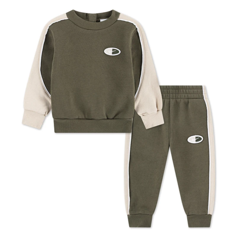 Image of Nike Flc Crew Set Medium Olive unisex 12M