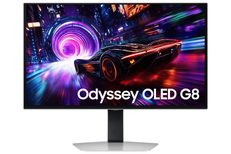 Image of Samsung Odyssey G8 LS27FG810SUXXU 4K Ultra HD 27" QD-OLED Gaming Monitor - Silver/Grey 8806097418771
