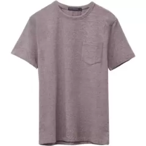 Image of French Connection Organic Space Stripe Jersey T-Shirt - Purple