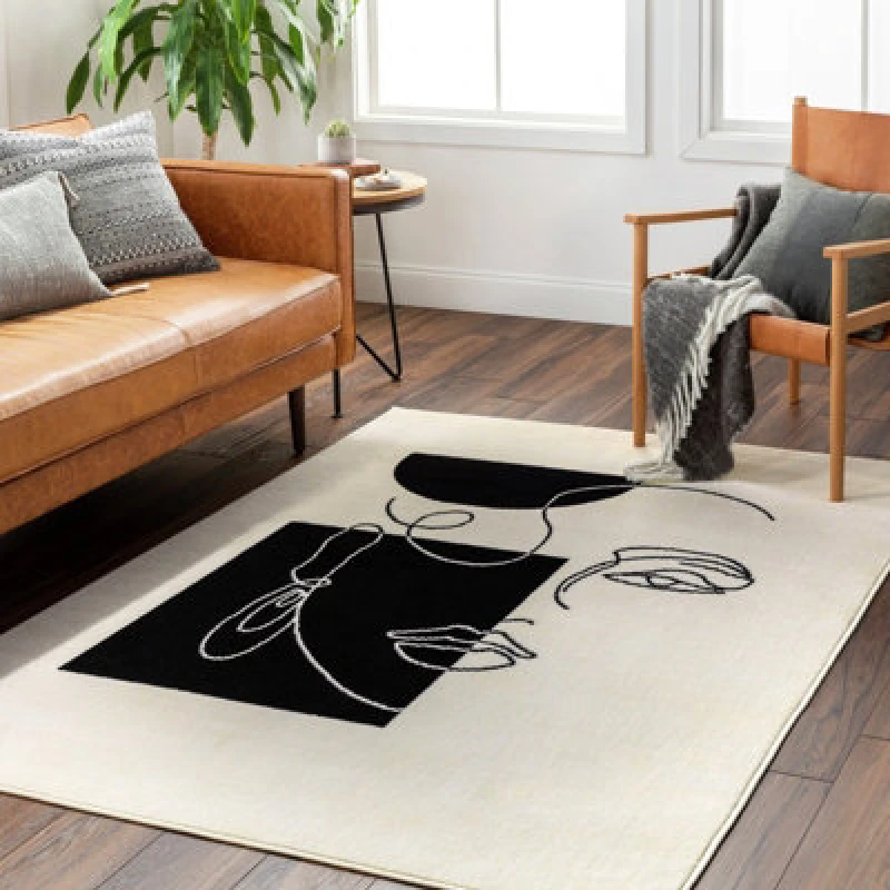 Image of Livabliss Scandi Modern Beige Francesca Area Rug 150 X 213cm - Easy Care, Non Shedding, Ideal For Living Room & Bedroom