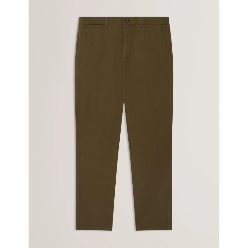 Image of Ted Baker Mens Slim Fit Chinos Khaki male S (2)