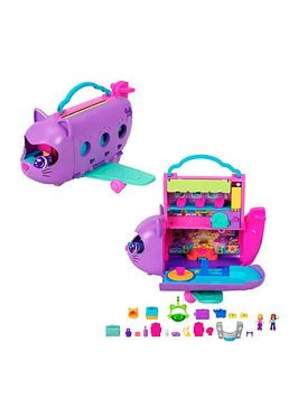 Image of Polly Pocket Polly Pocket Kitty Airways Playset Mini Doll Playsets
