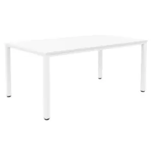 Image of TC Group Fraction Infinity 240 x 120 Meeting Table - White with White Legs