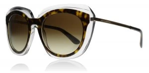 Image of Dolce & Gabbana DG4282 Sunglasses Havana / Transparent 757/13 54mm