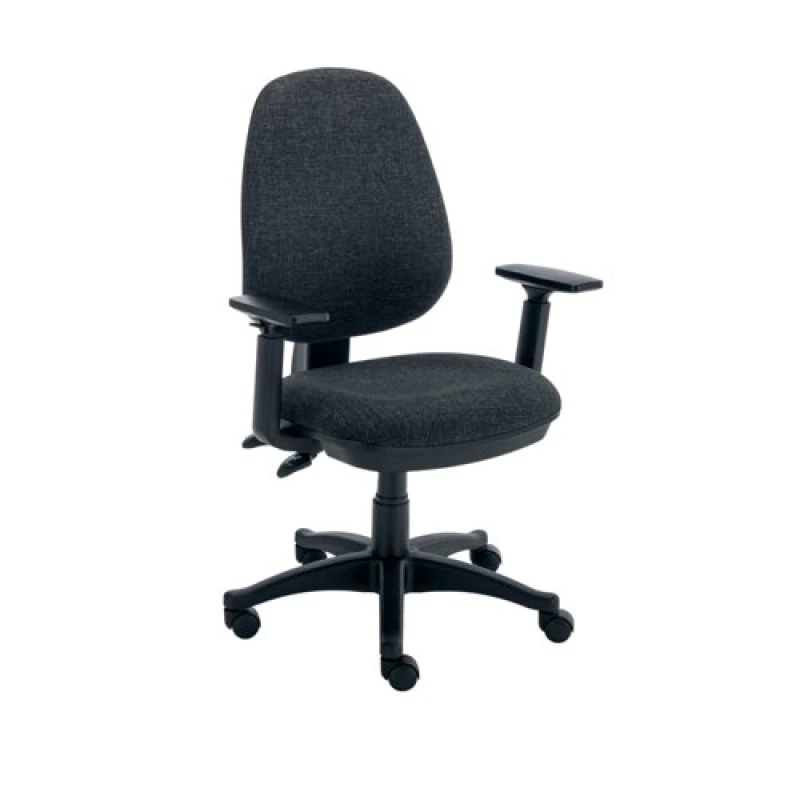 Image of Astin Nesta Operator Chair with Adjustable Arms 590x900x1050mm Charcoal KF810777