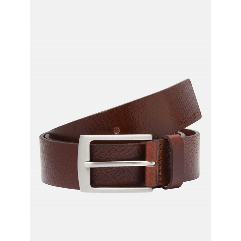 Image of Jack and Jones Mens Leather Belt Brown Stone male 80