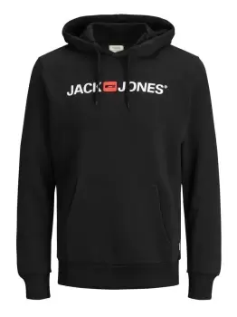 Image of JACK & JONES Logo Hoodie Men Black