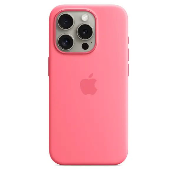 Image of Apple iPhone 15 Pro Silicone Case with MagSafe - Pink MWNJ3ZM/A