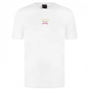 Image of Paul and Shark Mid Chest t Shirt - White 010