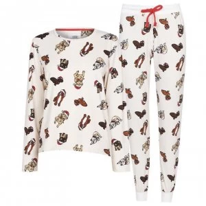Image of Chelsea Peers Christmas Dog Pyjamas - Cream