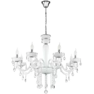Image of Netlighting Carpento 8 Lamp Multi Arm Chandeliers Chrome
