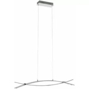 Image of Pendant Light Colour Chrome Shade White Plastic Bulb LED 3x9W Included