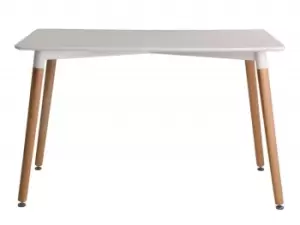 Image of LPD Fraser White 120cm Dining Table Flat Packed