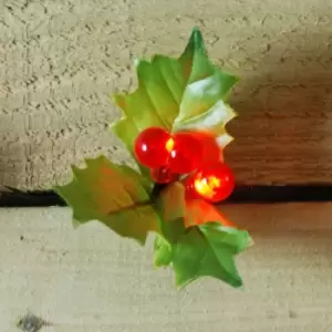 Image of Snowtime - 3.6m 50 LED Red Berry and Holly Lights For Outdoor and Indoor Use