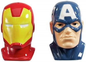 Image of Marvel Captain America Iron Man Salt Pepper Shakers