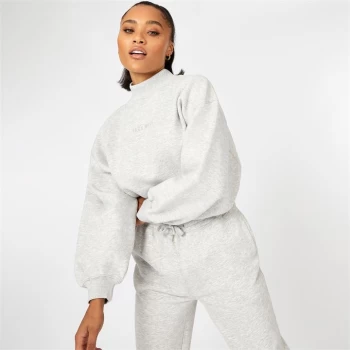 Image of Jack Wills High Neck Sweatshirt - Grey Marl