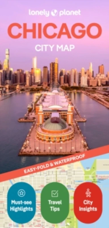 Image of Lonely Planet Chicago City Map : Durable, Waterproof, Easy-Fold Planning Map with Attractions & Walking Tours Sheet map, folded