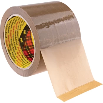 Image of 371 Scotch Brown Polypropylene Sealing Tape - 75MM X 66M