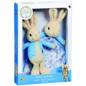 Image of Peter Rabbit Rattle and Comforter Gift Set