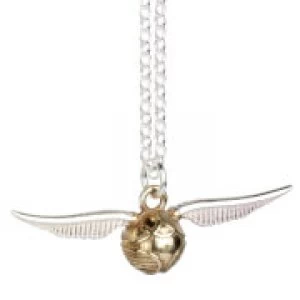 Image of Harry Potter Sterling Silver Golden Snitch Necklace