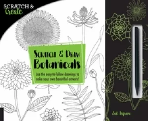Image of scratch and create scratch and draw botanicals use the easy to follow drawi