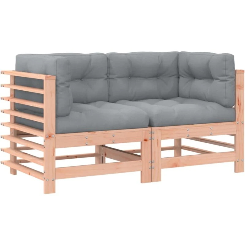 Image of VIDAXL Corner Sofas with Cushions 2 pcs Solid Wood Douglas Vidaxl 8720845802899