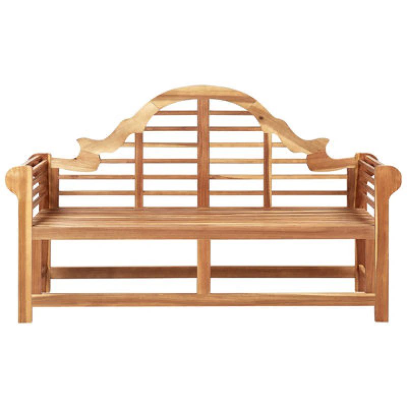 Image of Beliani Garden Bench Marlboro 196cm Acacia Wood Light Brown