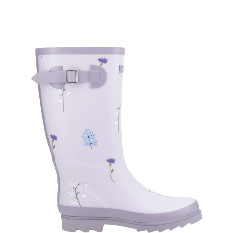 Image of Cotswold Wildflower Tall Wellingtons Lilac female 8 (41)