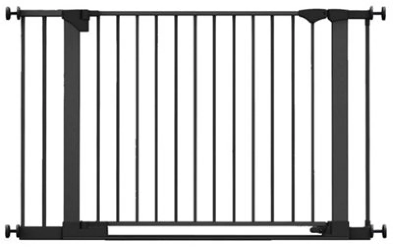 Image of Safetots Safestep Gate, Black, 117Cm - 124Cm, Extra Low Walkthough, 81Cm Extra Wide Doorway, Extra Wide Baby Gate
