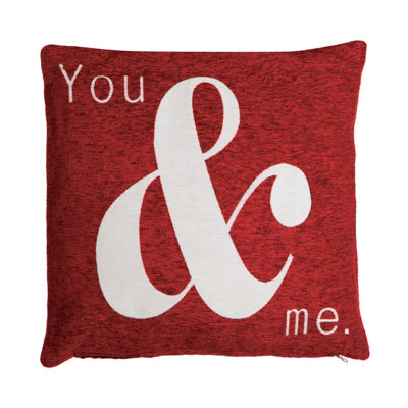 Image of Premier Housewares You & Me Words Cushion Red