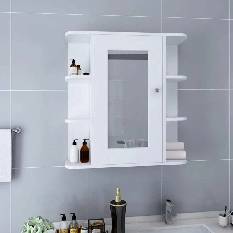Image of VIDAXL Vidaxl - Bathroom Mirror Cabinet White 66x17x63cm mdf 8720286109564