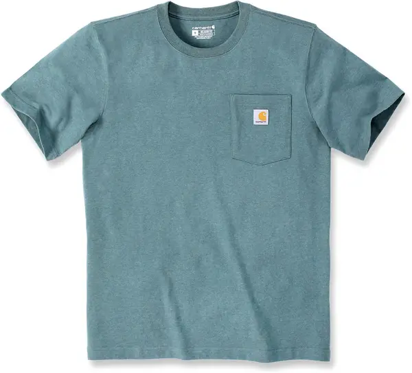Image of Carhartt Relaxed Fit Heavyweight K87 Pocket T-Shirt, green-blue, Size S